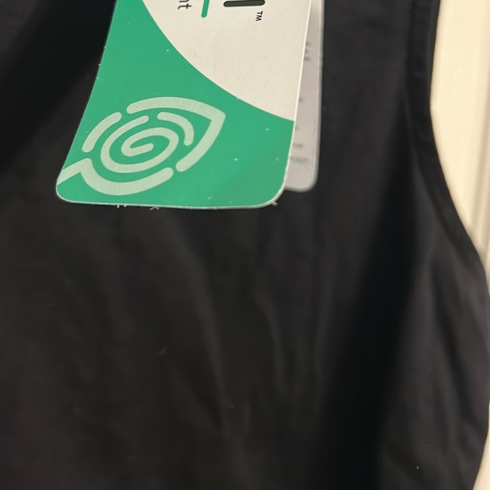 Lands End black tank top 
Cotton and spandex